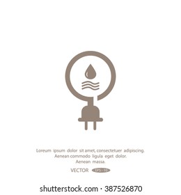 Pictograph hydro-electric vector icon