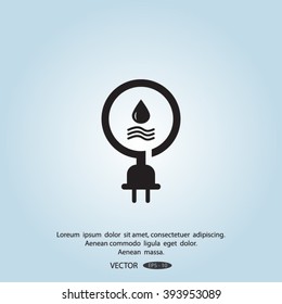 Pictograph hydro-electric vector icon