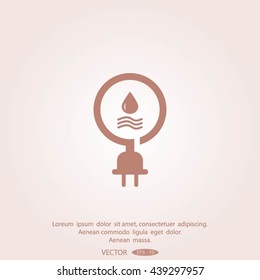 Pictograph hydro-electric vector icon