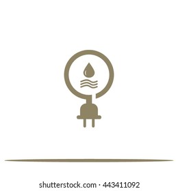 Pictograph hydro-electric vector icon