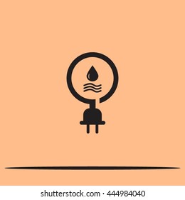 Pictograph hydro-electric vector icon