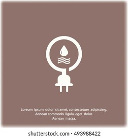 Pictograph hydro-electric vector icon