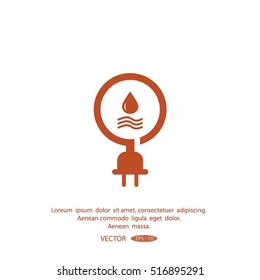 Pictograph hydro-electric vector icon