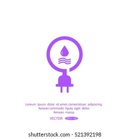 Pictograph hydro-electric vector icon