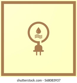 Pictograph hydro-electric vector icon