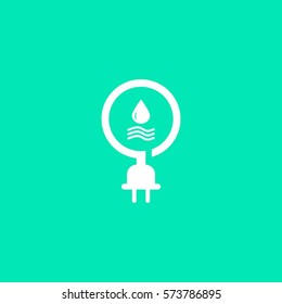Pictograph hydro-electric vector icon