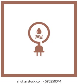 Pictograph hydro-electric vector icon