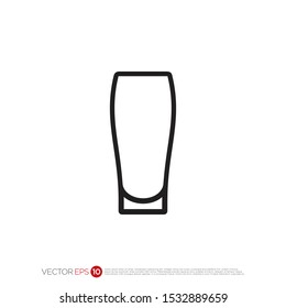 Pictograph of Iced Tea Glass for template logo, icon, and identity vector designs.