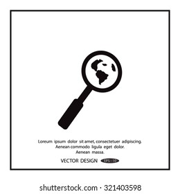Pictograph icon of search