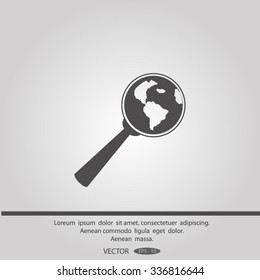 Pictograph icon of search