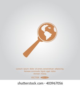 Pictograph icon of search