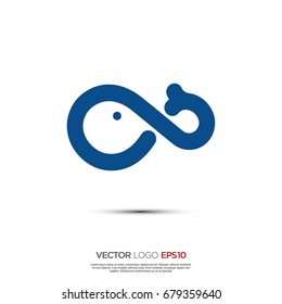 Pictograph of infinity elephant for icon, logo and identity designs