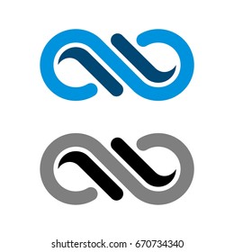 Pictograph Infinity Sign - Logo Template Illustration Design. Vector EPS 10.