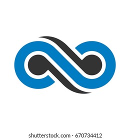 Pictograph Infinity Sign - Logo Template Illustration Design. Vector EPS 10.