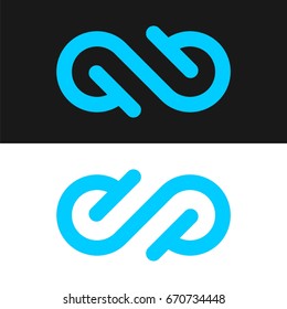 Pictograph Infinity Sign - Logo Template Illustration Design. Vector EPS 10.