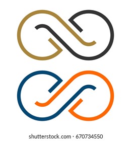 Pictograph Infinity Sign - Logo Template Illustration Design. Vector EPS 10.