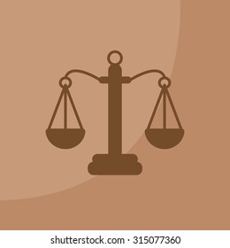Pictograph of justice scales