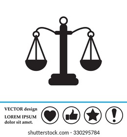 Pictograph of justice scales