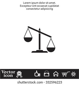 Pictograph of justice scales