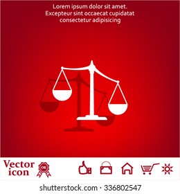 Pictograph of justice scales