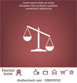 Pictograph of justice scales