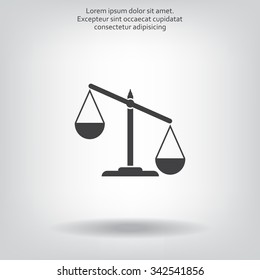 Pictograph of justice scales