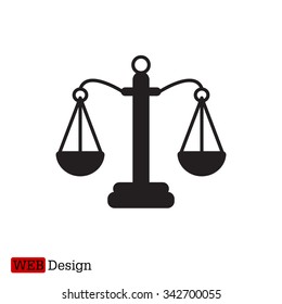 Pictograph of justice scales