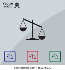 Pictograph of justice scales