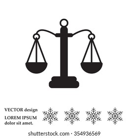 Pictograph of justice scales