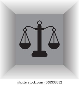 Pictograph of justice scales