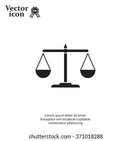 Pictograph of justice scales