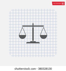 Pictograph of justice scales