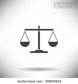 Pictograph of justice scales