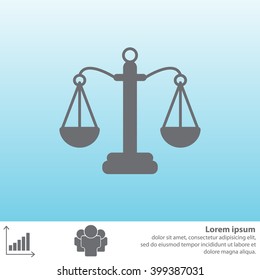 Pictograph of justice scales