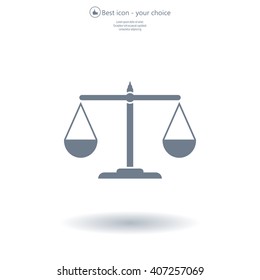 Pictograph of justice scales