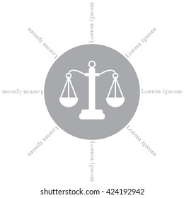 Pictograph of justice scales