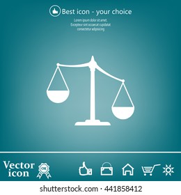 Pictograph of justice scales