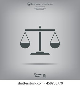 Pictograph of justice scales