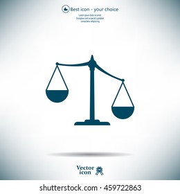 Pictograph of justice scales