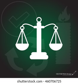 Pictograph of justice scales