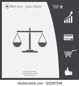 Pictograph of justice scales