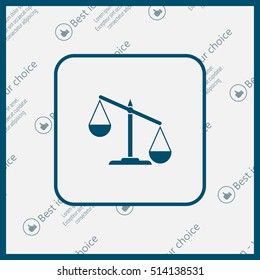Pictograph of justice scales