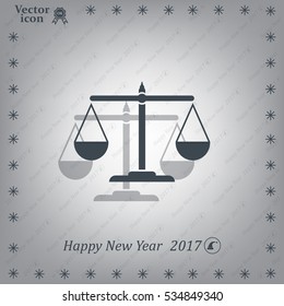 Pictograph of justice scales