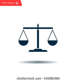 Pictograph of justice scales