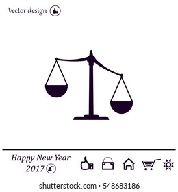 Pictograph of justice scales