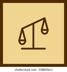 Pictograph of justice scales