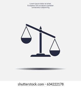 Pictograph of justice scales