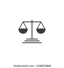 Pictograph of justice scales on whrite backround eps 10