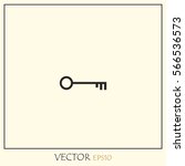 Pictograph Of Key Vector Icon.