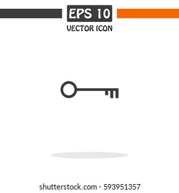 Pictograph Of Key Vector Icon.